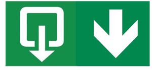 Piktogramm zu Notleuchte LEG U34LED, zweiseitig, Fluchtweg