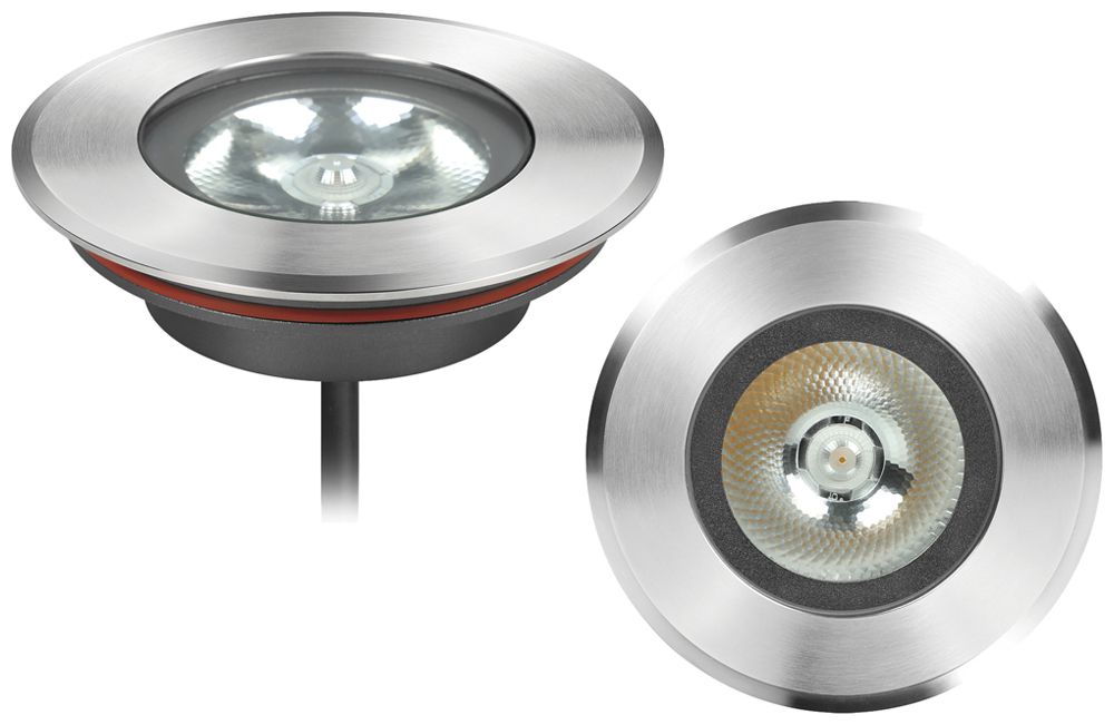 EB-LED-Bodenleuchte DISC IV IP67 6W 2700K 650×112mm grau