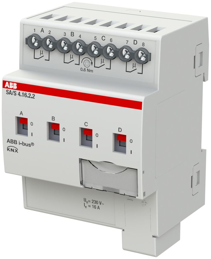 Attuatore-commutatore KNX AMD ABB SA/S4.16.2.2, 4-volte, 16A