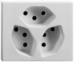 EB-Steckdose FH FLF 3×T13 St weiss