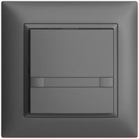 Poussoir ENC KNX 1× EDIZIOdue colore gris foncé RGB sans LED avec insert papier