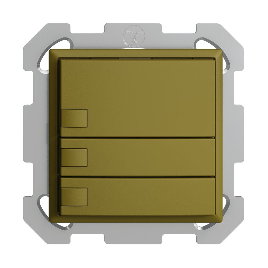 UP-KNX-Taster RGB EDUE, 250mW, o.LED, 3×Taste, 1×Tastenb., ov