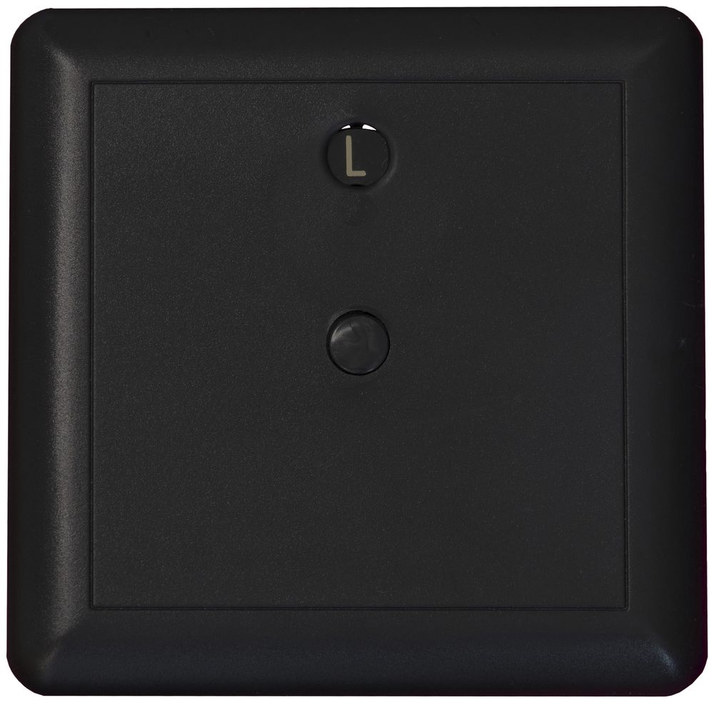 Steckdeckel Ammer, 115×115mm, mit Wählscheibe, Thermoplast, schwarz RAL 9005