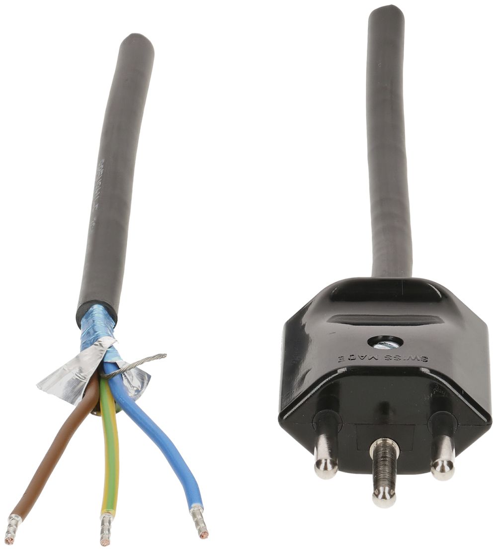 Apparatekabel MAX HAURI Td 3×1mm² 5m schwarz  Stecker T12