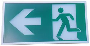 LED-Rettungszeichenleuchte Candelux CSA IP40 bat 1h BS DS ST Pfeil links