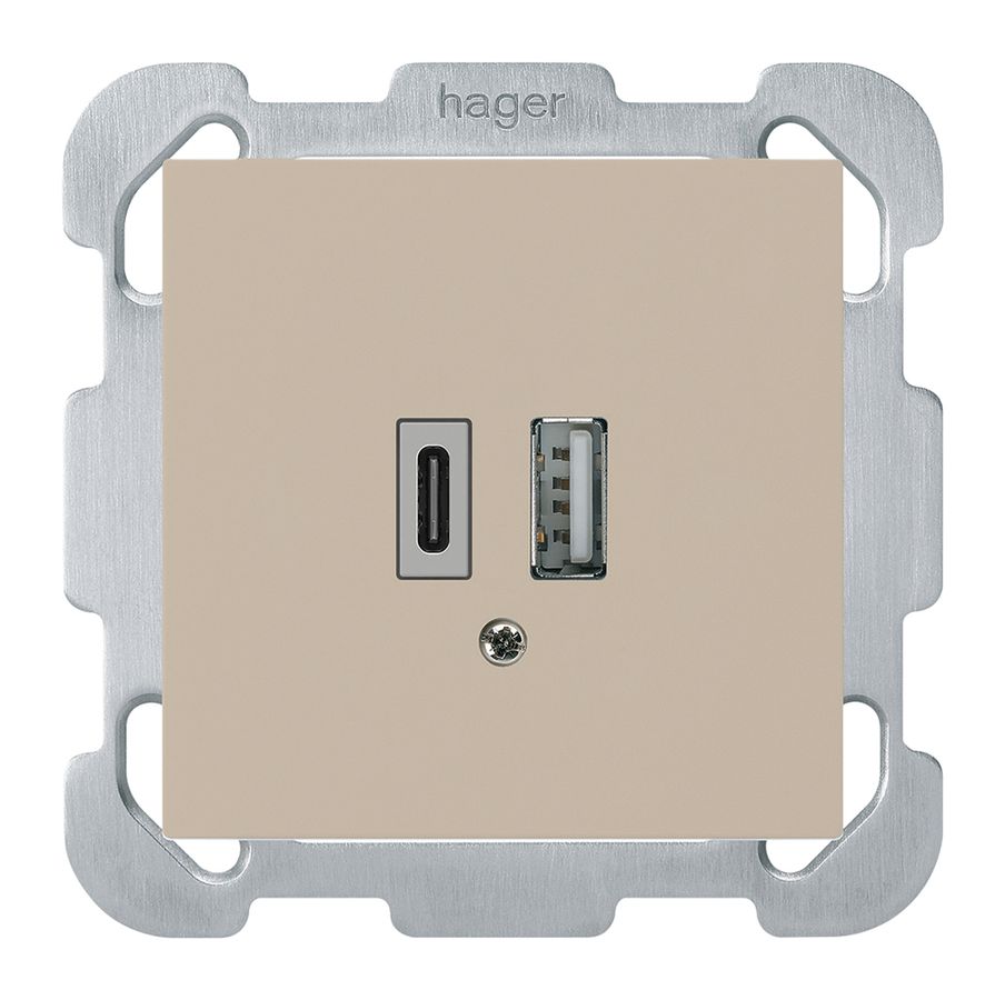 Prise de charge USB ENC kallysto 18W PD 1×type A 1×type C a.plaque d.fixation be