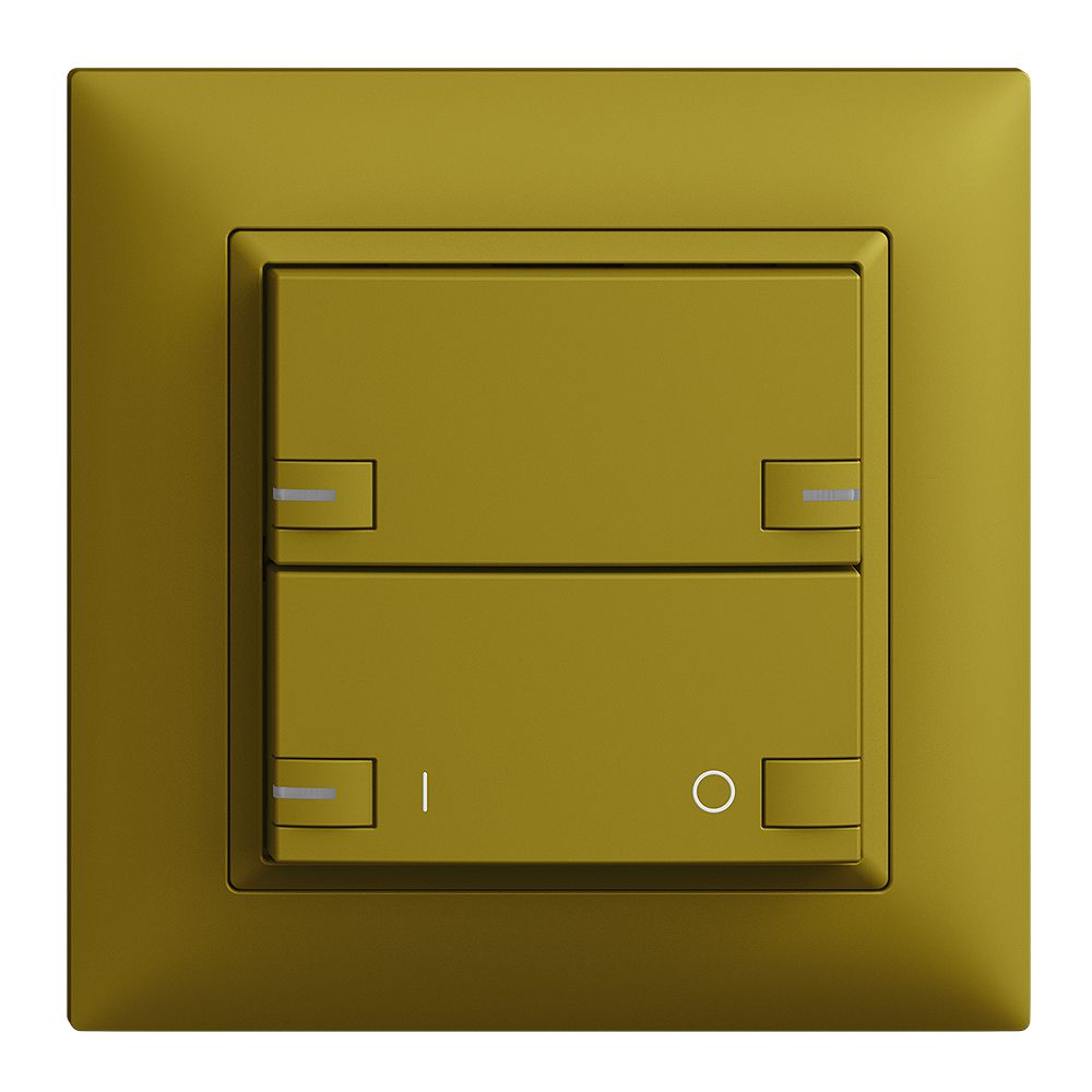 UP-Frontset EDIZIOdue zeptrionAIR ON/OFF 1K ohne Bezeichnung mit LED olive