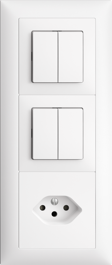 Combinaison ENC Edue 3×1, Interrupte 3+3 + Interrupte 3+3 + T13 bc