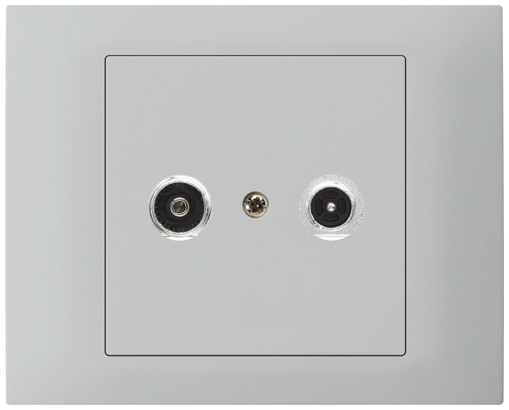 EB-Antennendose kallysto R-TV Bauart T mit EB-Dose G3 19dB 2GHz hellgrau