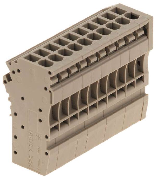 Kupplung Weidmüller ZPS 2.5/1AN/QV/10 steckbar Zugfeder 2.5mm² 10L beige