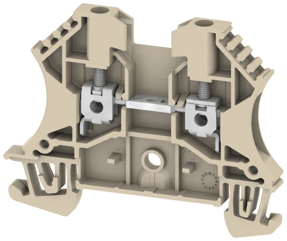 Morsetto di passaggio componibile 0.5…2.5mm² 24A 800V TH35/G32 beige