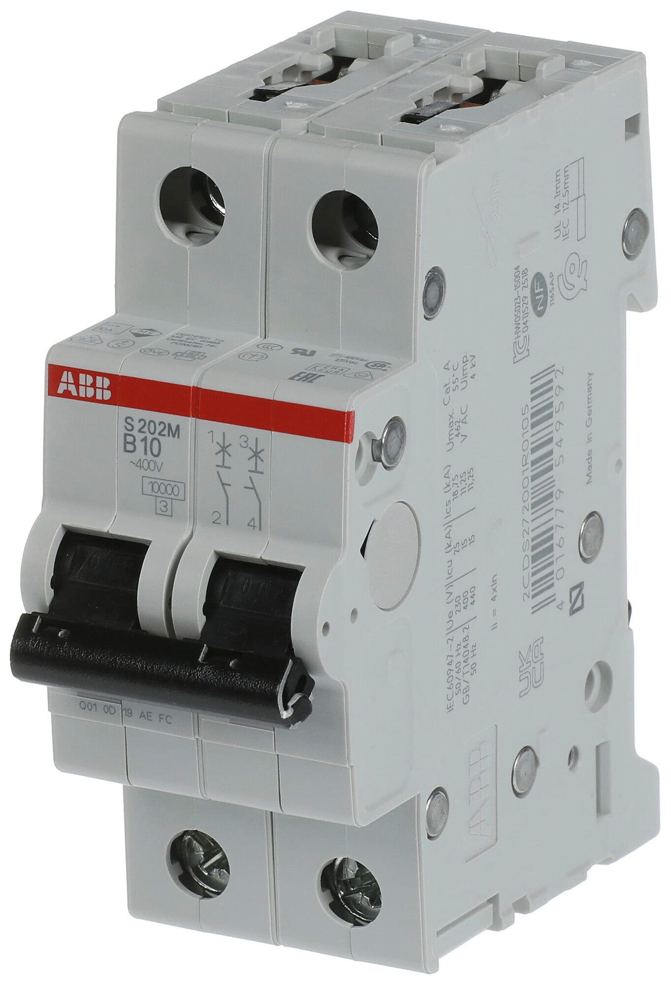 Leitungsschutzschalter ABB S202M-B10 10A B 10kA