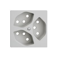 Frontplatte EDIZIOdue 3×T13 hellgrau