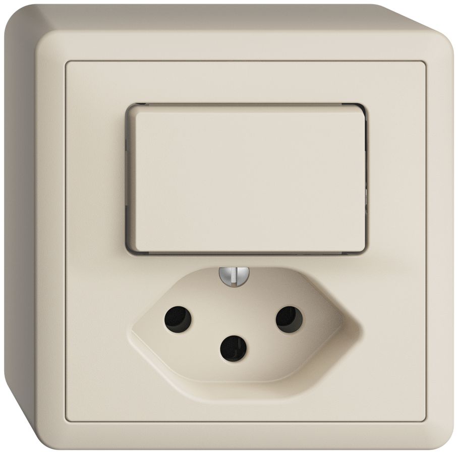 AP-Kombination 3/1P+T13 EDIZIOdue crema mit Shutter