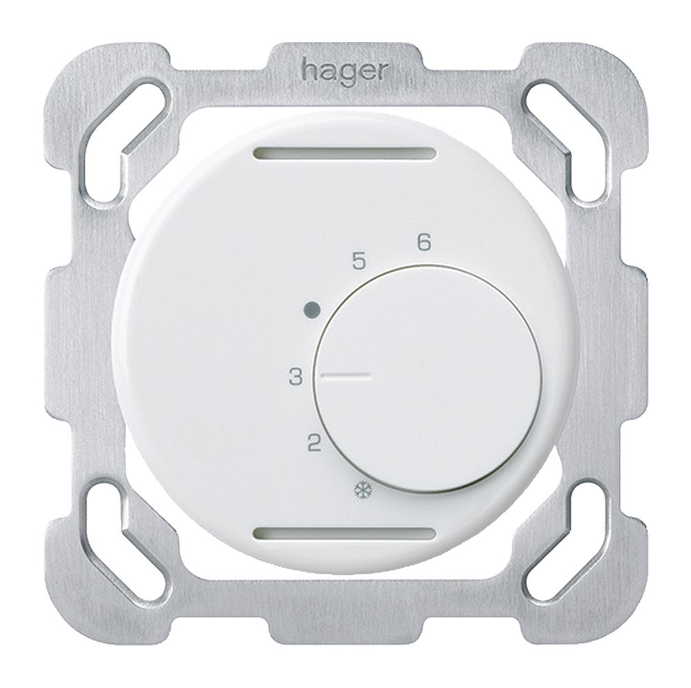 Einsatz zu UP-Raumthermostat basico mit Befestigungsplatte weiss 24V