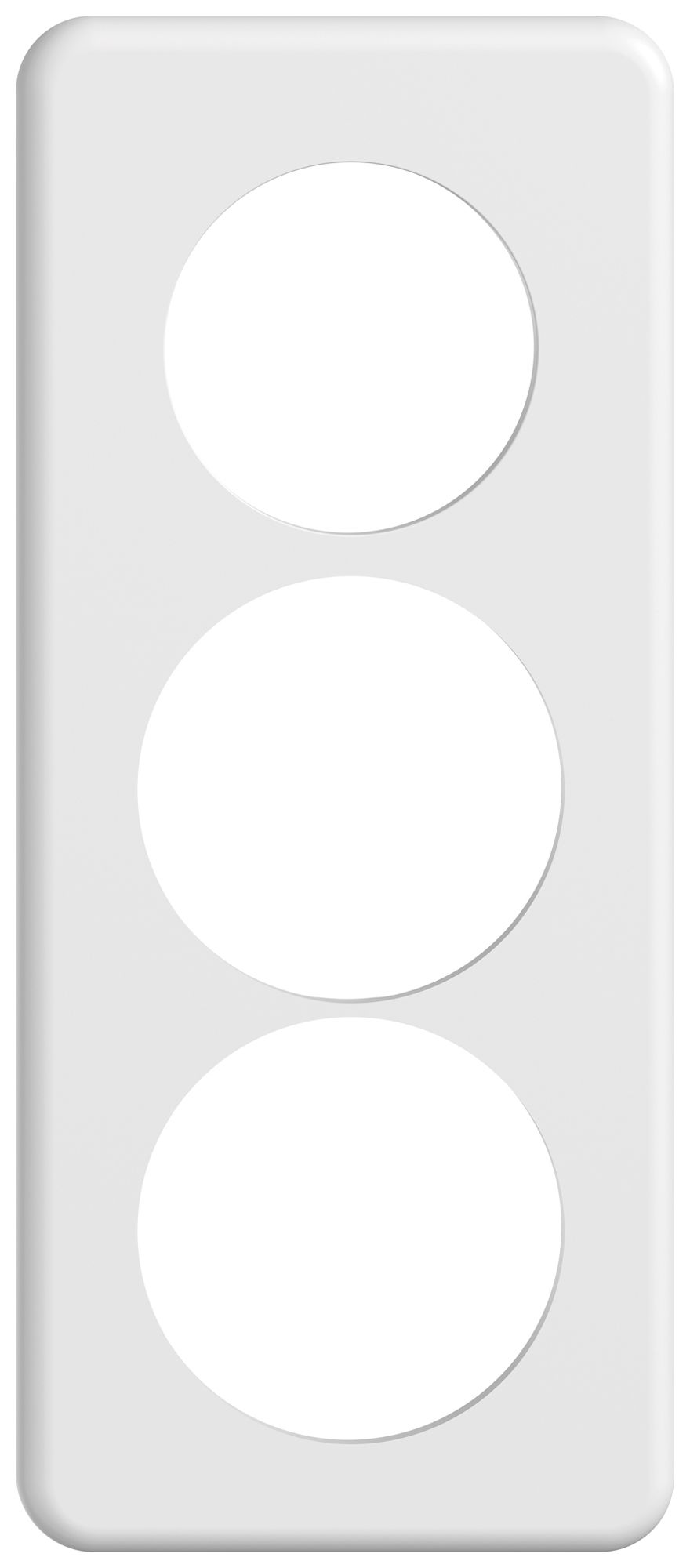 UP-Abdeckplatte STANDARDdue SNAPFIX® 3×1/1×3 1×Ø50 2×Ø58 90×210mm ws