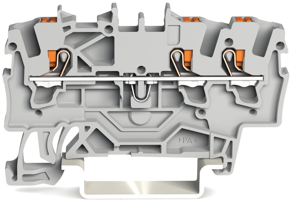 Borne de passage WAGO TopJob-S 1.5mm² 3L gris série 2201