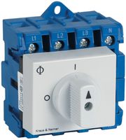 Interrupteur sectionneur INC 4P p.DIN, 32A, face: 0-1, gr, 44×45mm, poignée gr