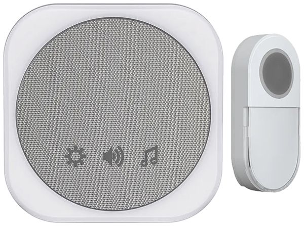 Kit campanello RF AP A. Steffen 4.5VDC 85dB quadrato grigio