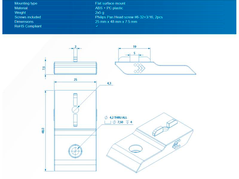 Teltonika Desktop/Oberflächen Montage Kit