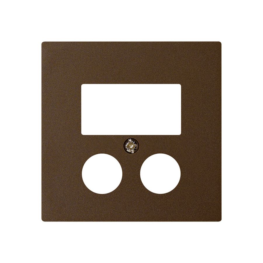Placca frontale 2×coas+2×RJ45 kallysto HomeWay marrone