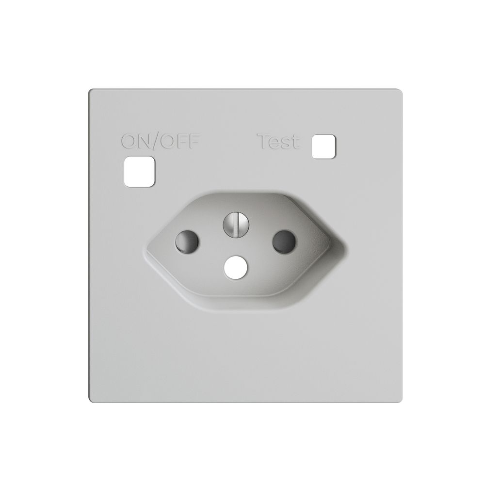 Frontset EDIZIOdue zu FI-Steckdose F, T13, shutter, hellgrau