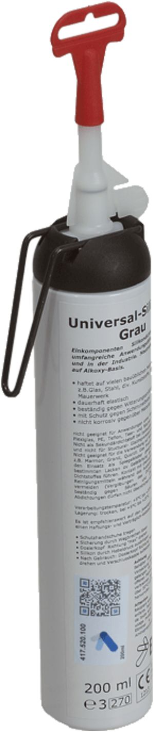 Colle et mastic silicone Bugnard Universal 200ml gris