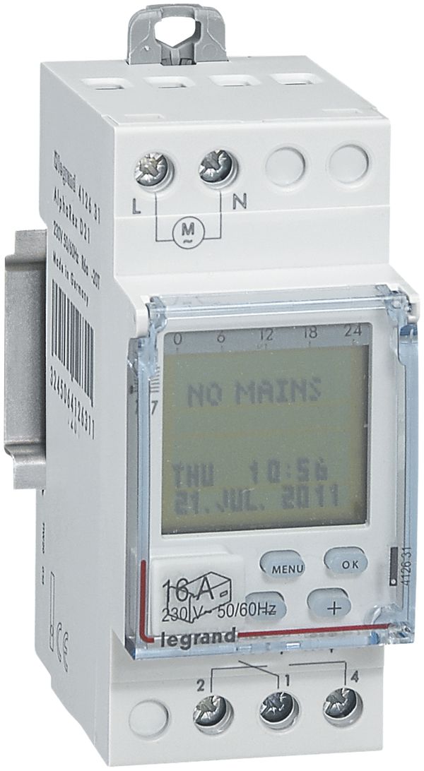 EB-Schaltuhr Legrand X3 digital AlphaRex D21 grau