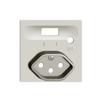 Frontset EDIZIOdue zu FI-Steckdose hellgrau