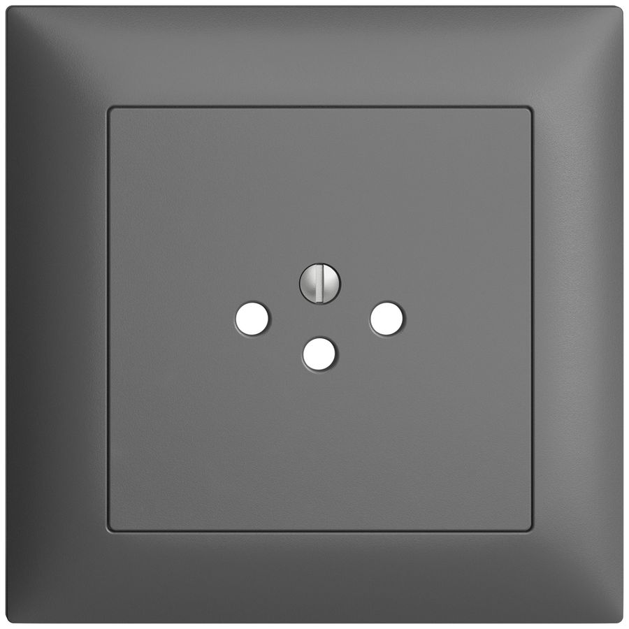 UP-Frontset EDIZIOdue dunkelgrau 88×88mm 1×T12