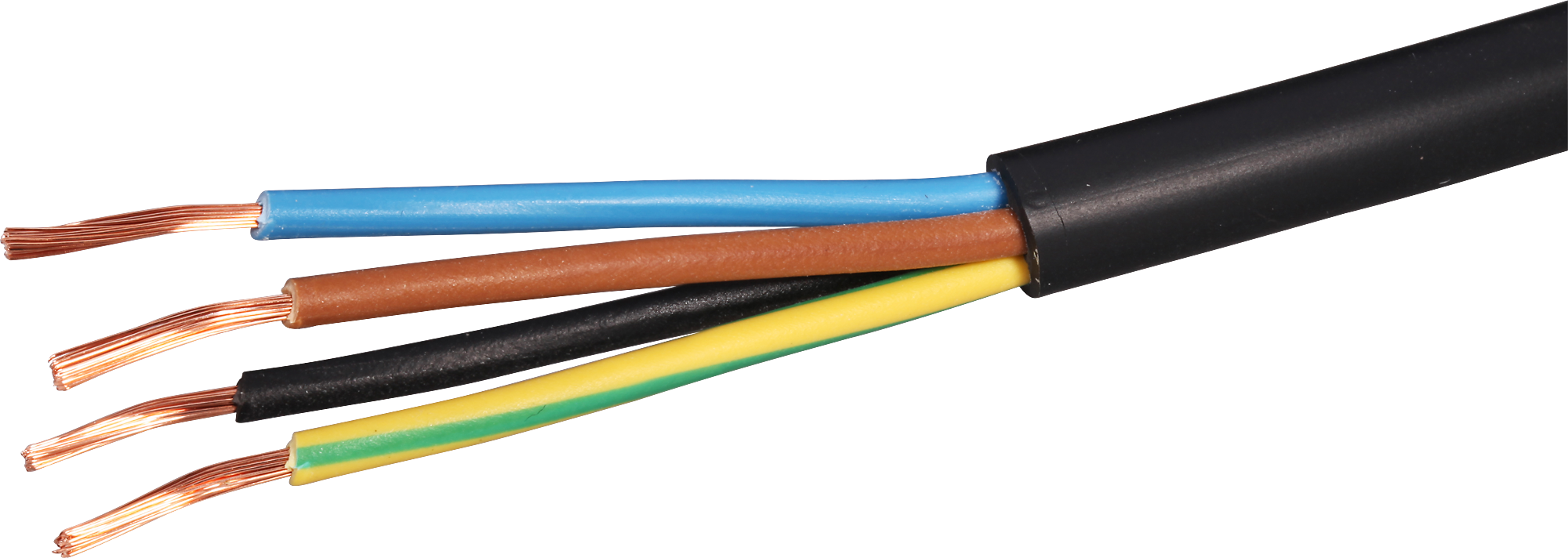 Kabel Td 4×1mm² 2LNPE schwarz Eca