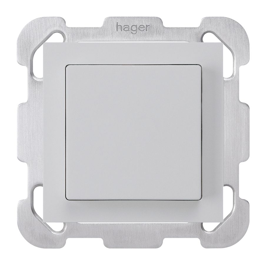 UP-Schalter kallysto 6/1L hellgrau mit Befestigungsplatte