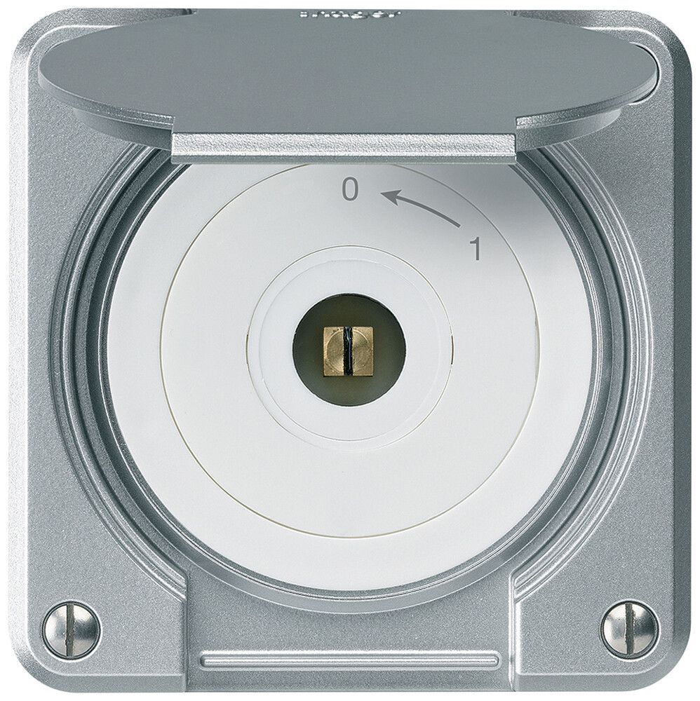 UP-Steckschlüsselschwenktaster robusto IP55 aluminium mit Deckel 1P Vierkant