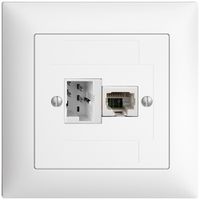 UP-Anschlussdose 1×TT,1×RJ45/u 4P EDIZIOdue weiss ITplus ITM