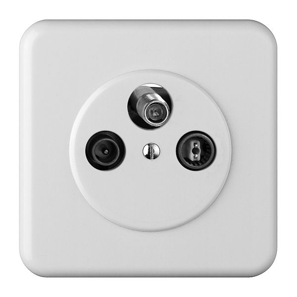 Prise d'antenne ENC SAT/TV/R DB53 FH blanc avec SAT-F