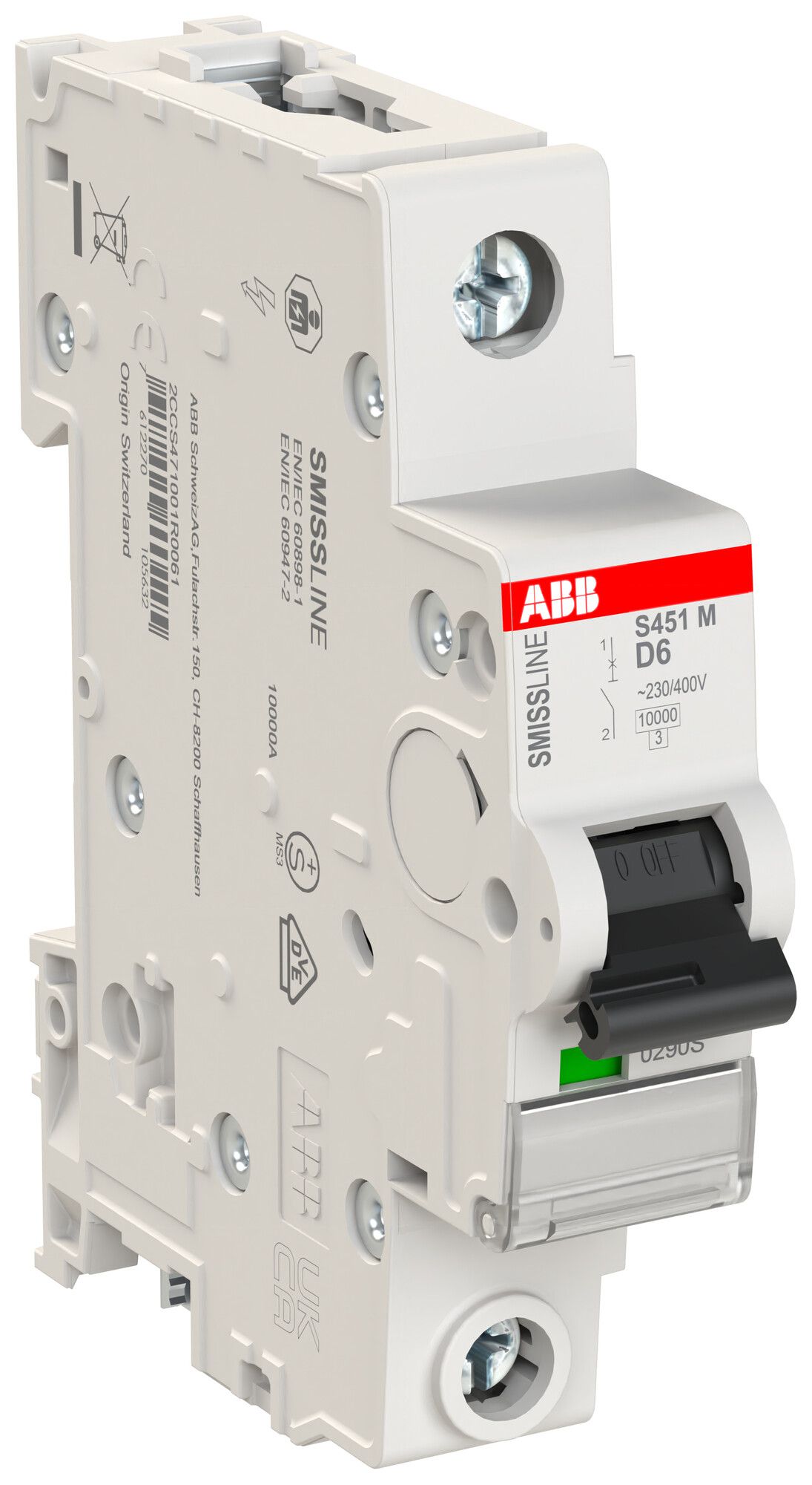 Leitungsschutzschalter SMISSLINE CLASSIC 1×6 D 10kA