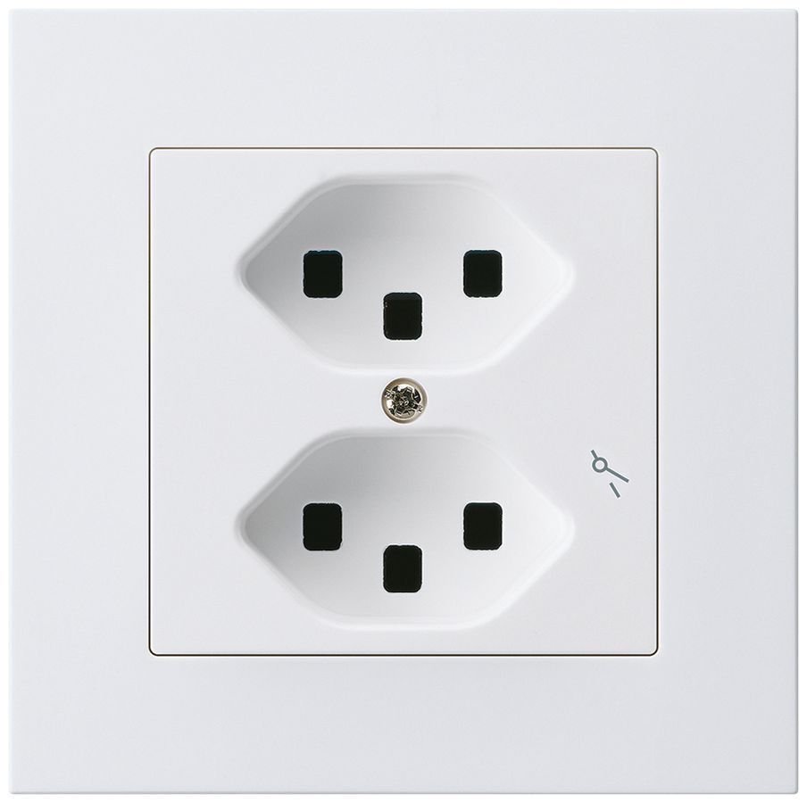 UP-Steckdose Hager kallysto.pro 2×T23 1×S C ultraweiss