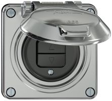 Storenschalter ELEMENT 1P 2 Tasten mit Deckel aluminium