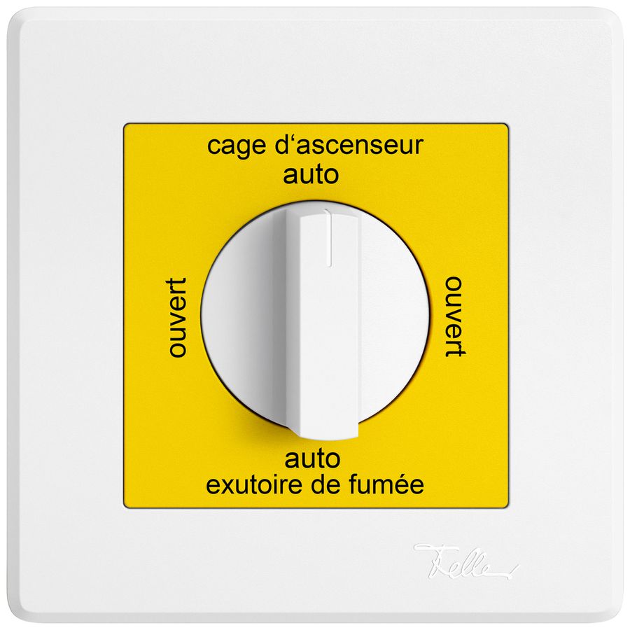 UP-Drehschalter EDIZIO.liv SNAPFIX® m.Griff Grav.F auto-ouvert-auto-ouvert gb