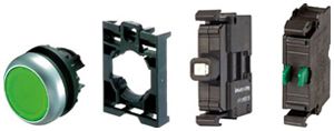 Poussoir lumineux Eaton RMQ-Titan M22-DL-G-K10LED 1NO 12…30V vt sans marquage