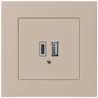 UP-USB-Ladesteckdose kallysto.pro 18W PD 1×Typ A+1×Typ C beige