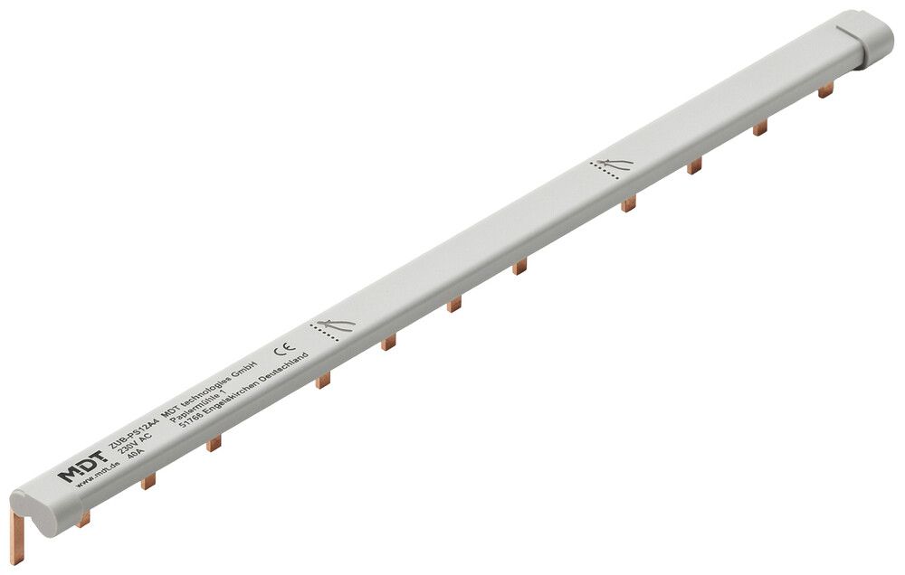 Kammschiene MDT ZUB-PS12A4 1P 1Ph Stift 6mm² 40A 194mm weiss