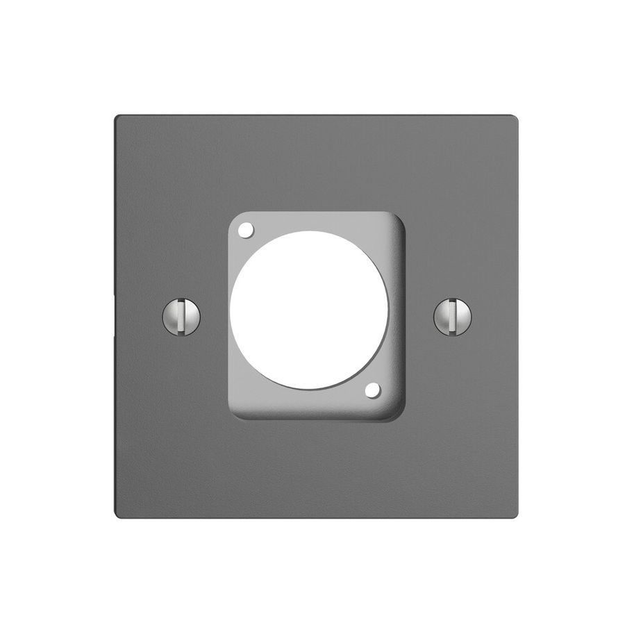 Montageset für XLR-Dose EDIZIOdue dunkelgrau