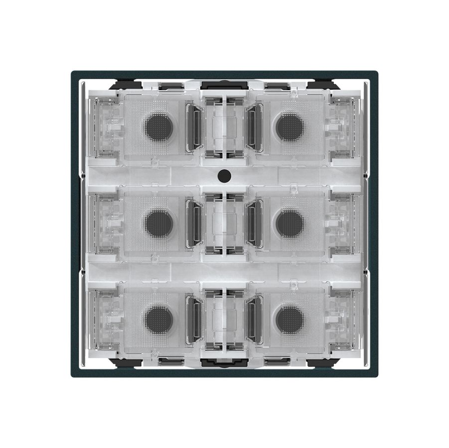 Poussoir KNX KAL p.6×touches 6×points actionnables LED noir