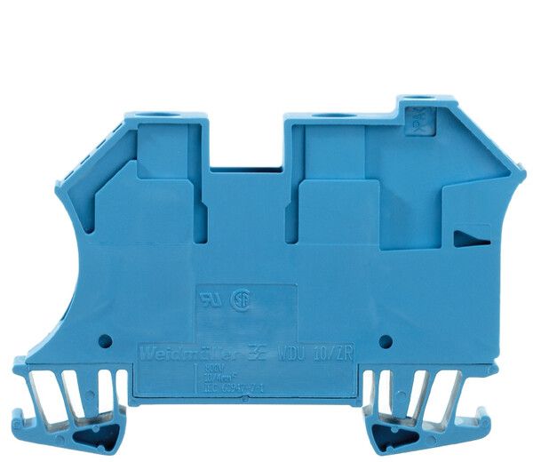 Durchgangs-Reihenklemme Weidmüller WDU /ZR BL Schraubanschluss 10mm² TS35 blau