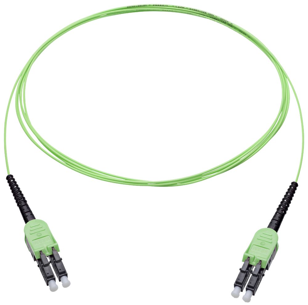 Câble patch FO R&M, LC-QR UniBoot APC ↔ LC-QR UniBoot APC, OS2, LSZH, 2m