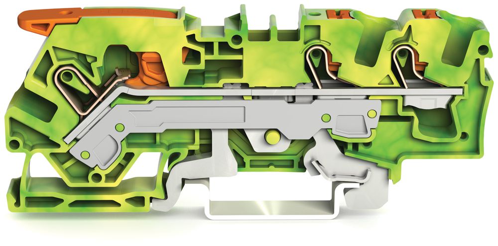 Borne de protection WAGO TOPJOB-S 6mm² 3L vert/jaune série 2106