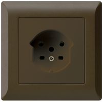 UP-Steckdose kallysto.line T15 braun Schraubklemmen