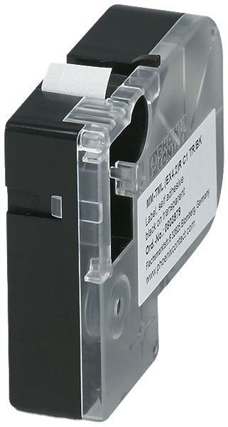 Étiquette en continu MM-TML 3.8mm×8m blanc/noir pour THERMOFOX