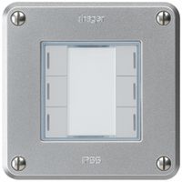 UP-Taster robusto A KNX 6× RGB LED s/e-link aluminium